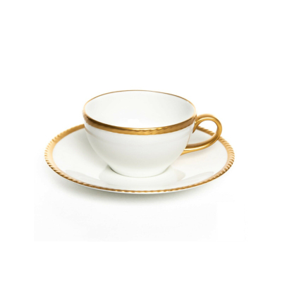 Evaliza Pagoda Çay Fincan Set 6Lı Mat Altın - EVALIZA