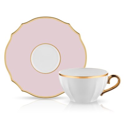 Evaliza Poem Çay Fincan Seti 6 Lı Pembe - EVALIZA