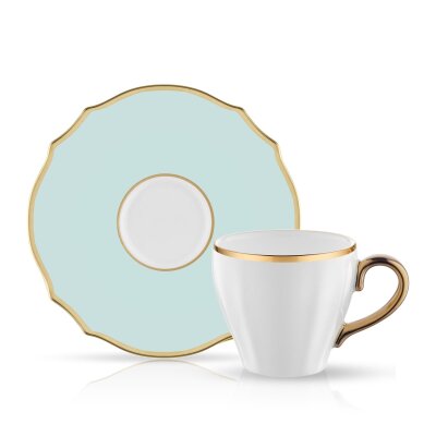 Evaliza Poem Türk Kahve Seti 6 Lı Yeşil - EVALIZA