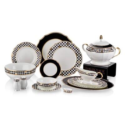 Evaliza Poetica Yemek Seti 100 Parça Bianconero - EVALIZA