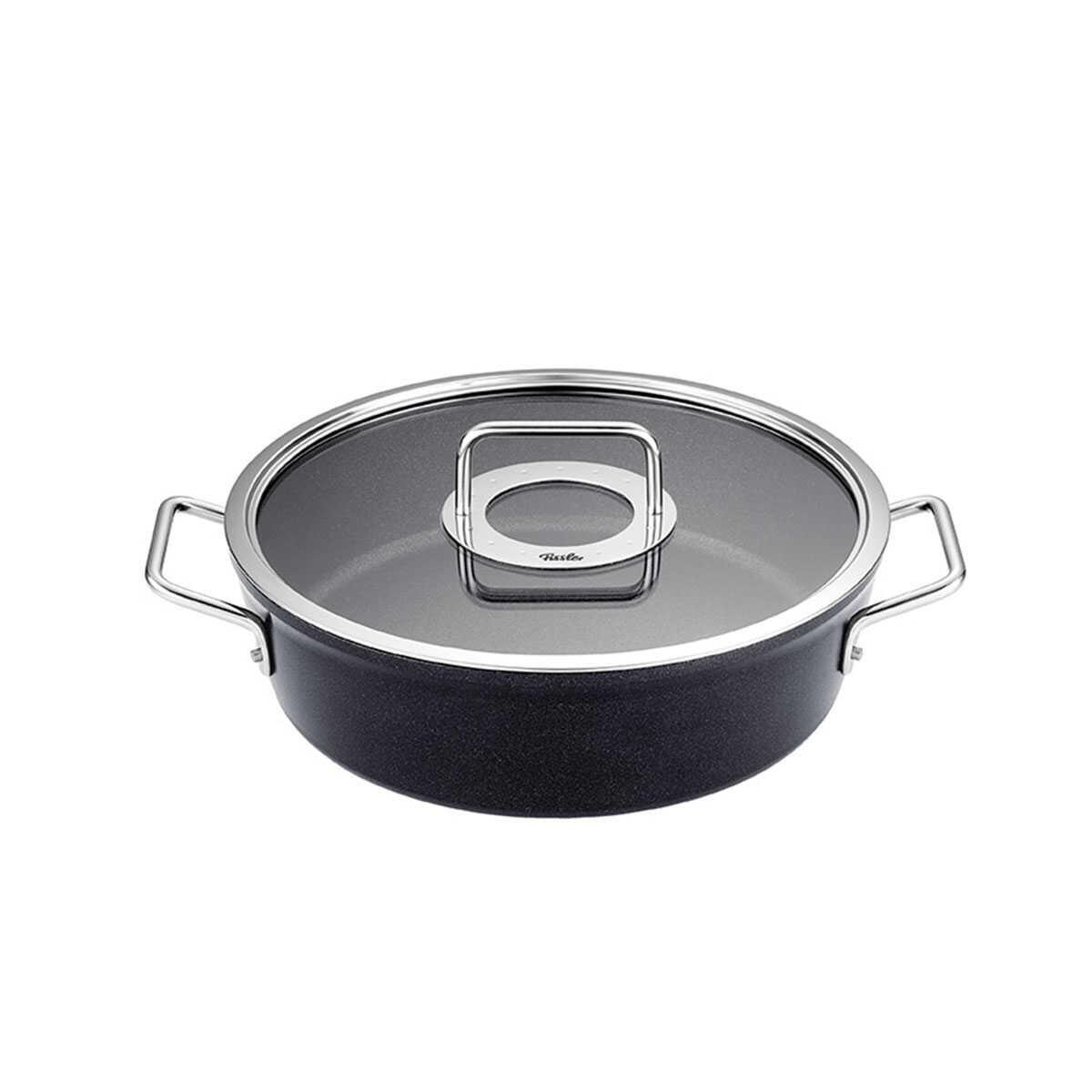 Fissler Adamant Cam Kapak Kısa Tencere 28 cm - FISSLER