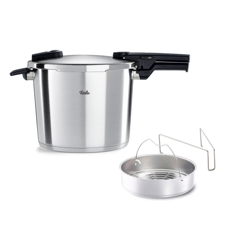 Fissler Vitaquick Premium 10 Litre Düdüklü Tencere + Buharda Pişirme Aparatı - 1