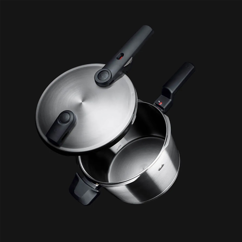 Fissler Vitaquick Premium 6 Litre Düdüklü Tencere + Kırmızı Cenit Tava Set - 5