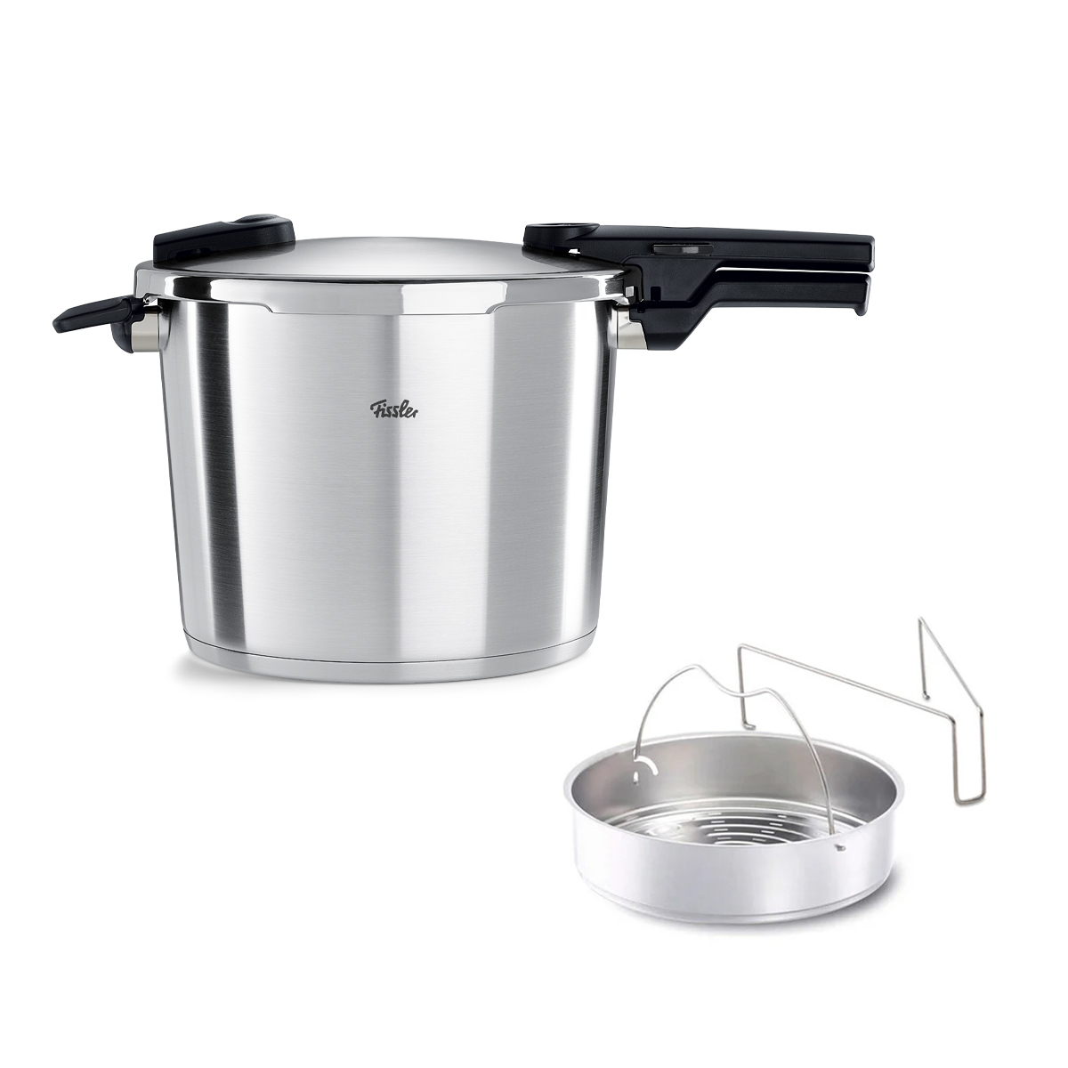 Fissler Vitaquick Premium 8 Litre Düdüklü Tencere + Buharda Pişirme Aparatı - FISSLER