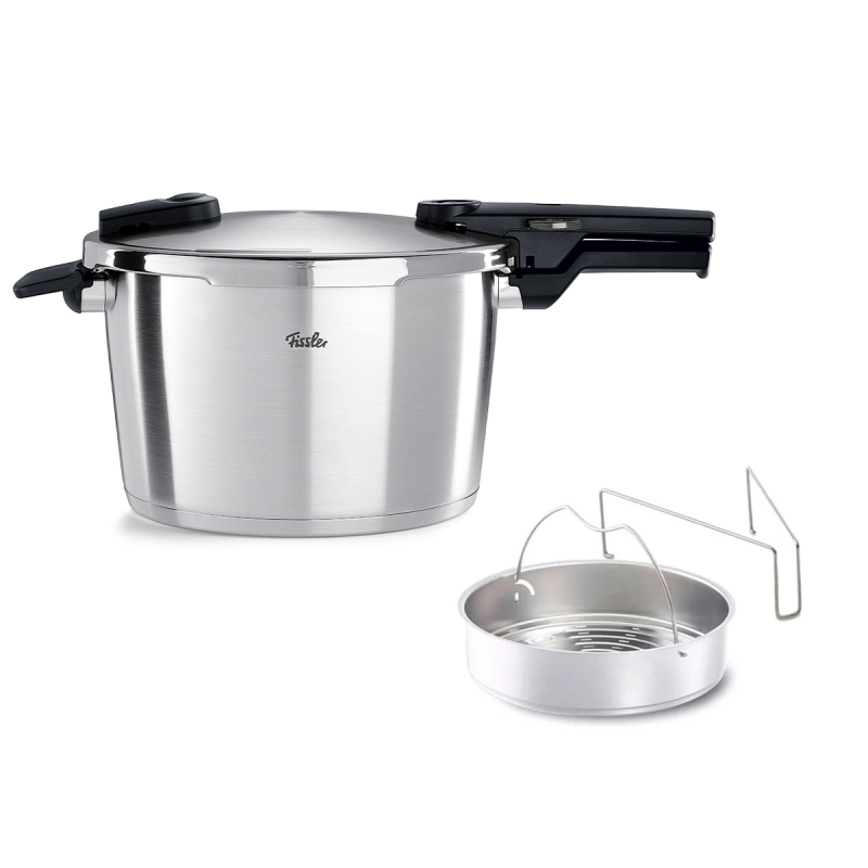 Fissler Vitaquick Premium 8 Litre Düdüklü Tencere + Buharda Pişirme Aparatı - 1