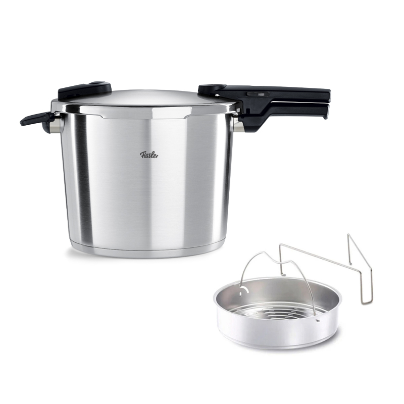 Fissler Vitaquick Premium 8 Litre Düdüklü Tencere + Buharda Pişirme Aparatı - 1
