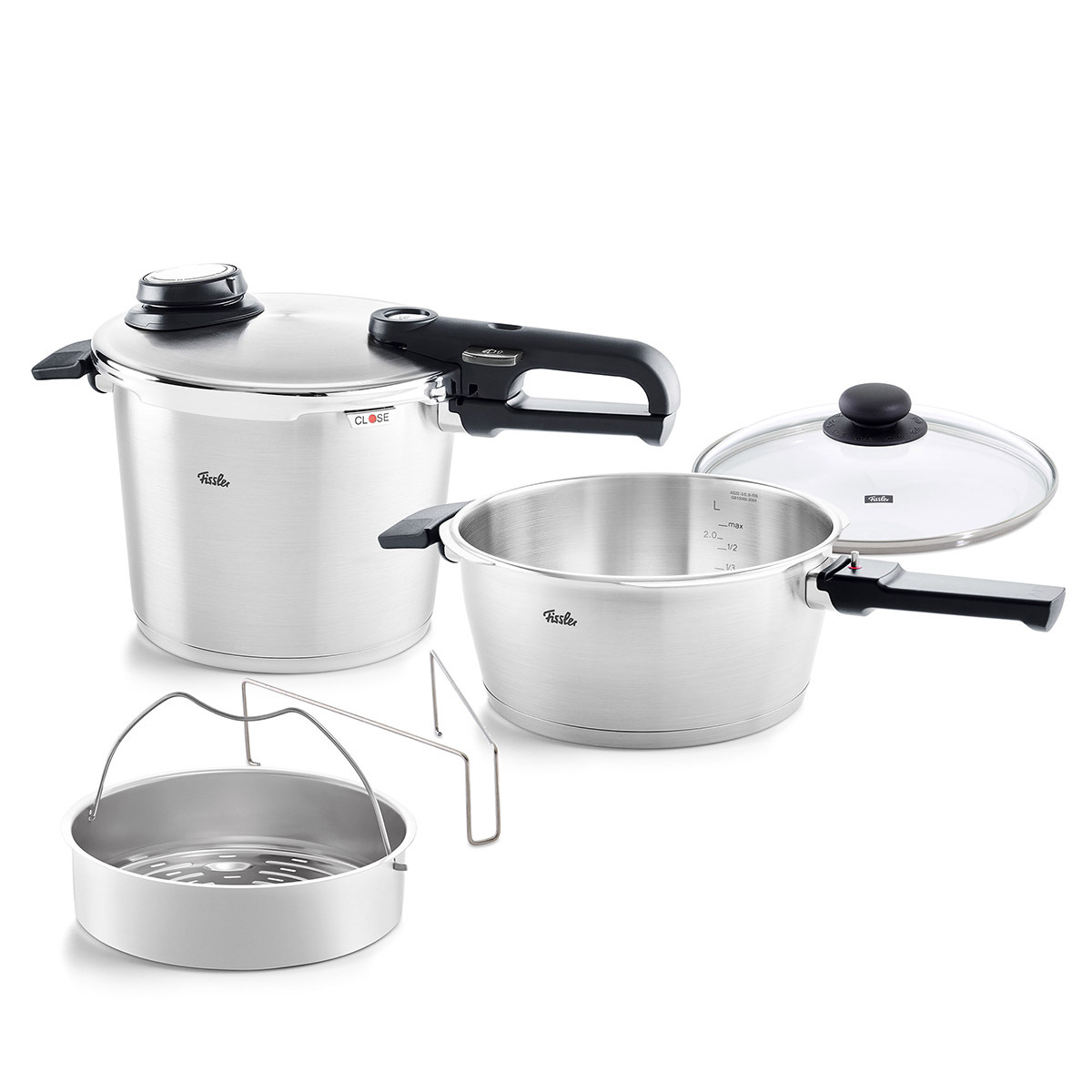 Fissler Vitavit Premium Mat 6+3,5 Litre Düdüklü Tencere Set - FISSLER