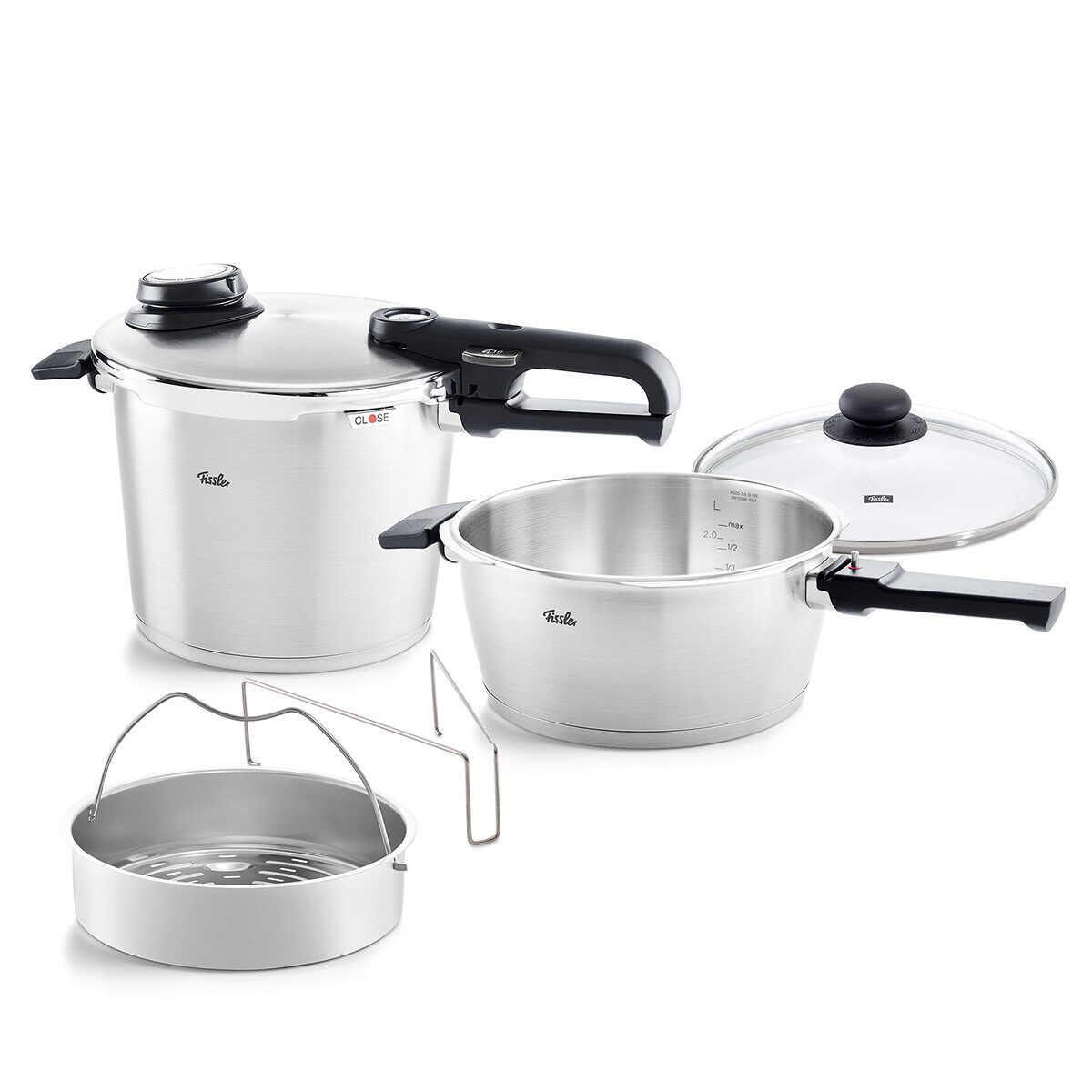 Fissler Vitavit Premium Mat 6+3,5 Litre Düdüklü Tencere Set - Fissler