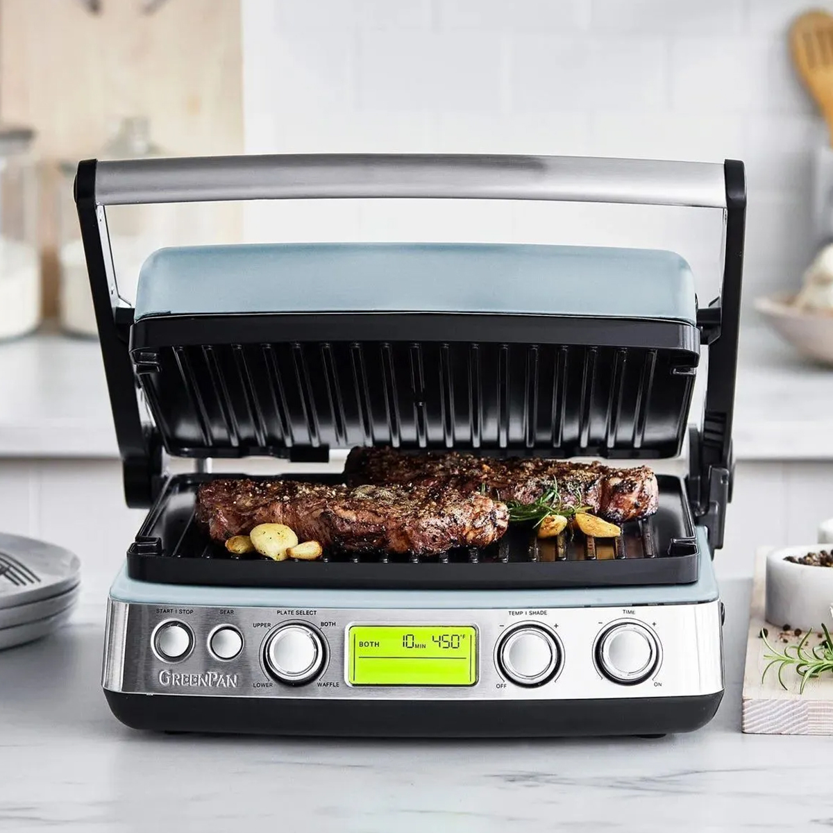 Greenpan Elite Grill Tost Makinesi Blue - GREENPAN