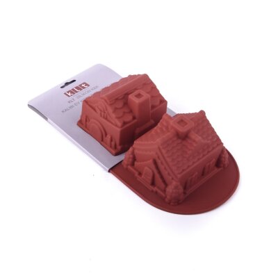 Klt Silikon Kek Kalıbı Ev Kırmızı 27X15X6Cm - KLT