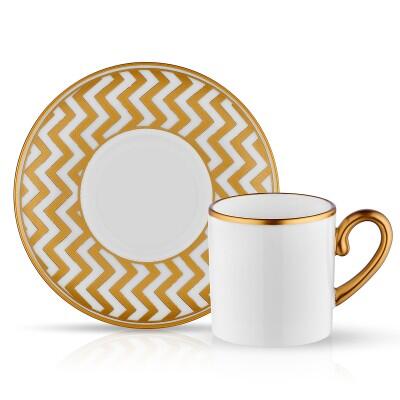 Koleksiyon Ev Türk Kahvesi 6Lı Zıgzag Rose Gold - KOLEKSIYON