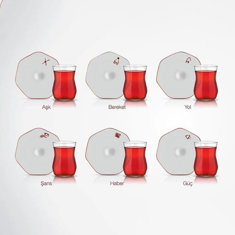 Koleksiyon Mislina Premium 12 Parça 6 Kişilik Çay Seti - 3
