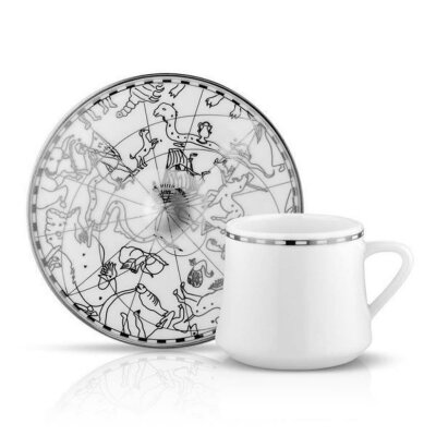 Koleksiyon Sufi Çay Fincan Seti 6'lı İrismano Platin - KOLEKSIYON