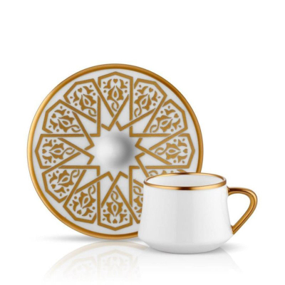 Koleksiyon Sufi Türk Kahvesi Seti 6'lı Selçuklu Altın - KOLEKSIYON