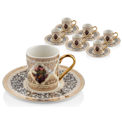 Lamedore Sultani 6'lı Kahve Fincan Takımı - LAMEDORE