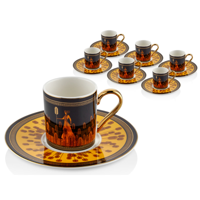 Lamedore Wheat 6'lı Kahve Fincan Takımı - LAMEDORE