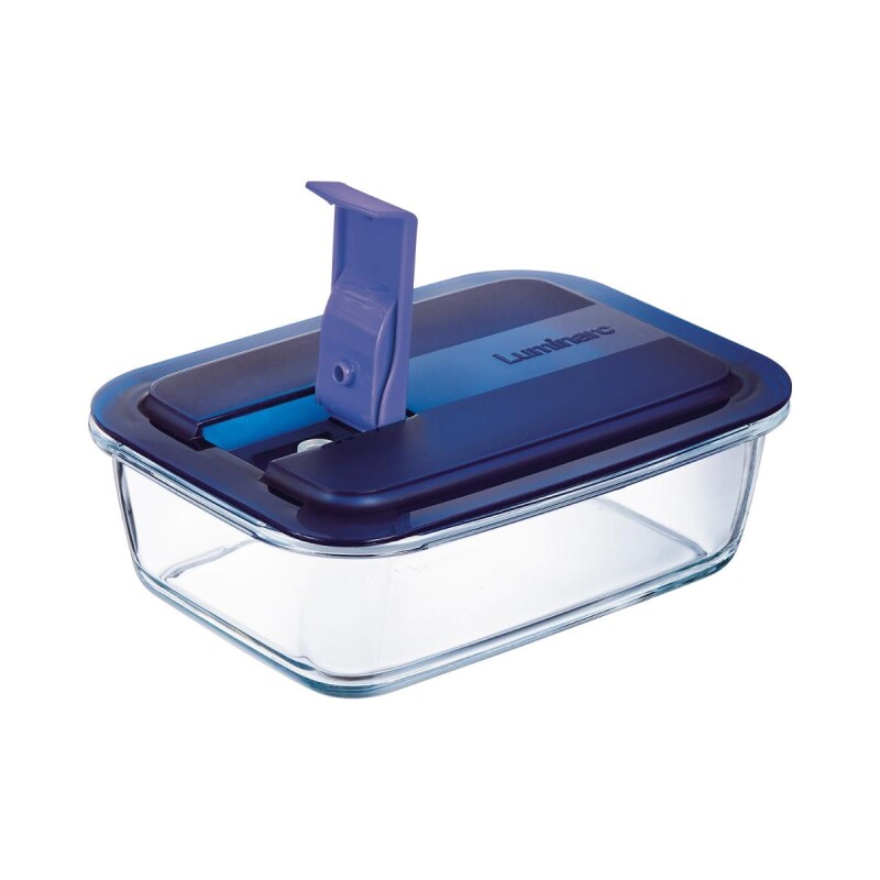 Luminarc Temp Easy Dikdörtgen Mavi Kapak Saklama Kabı 1220 ml - 1
