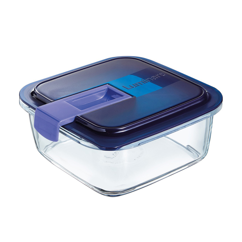Luminarc Temp Easy Kare Mavi Kapak Saklama Kabı 1220 ml - 1