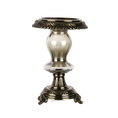 Marianna Antik Smoke Şamdan 24 Cm - MARIANNA