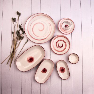 Marianna Aura 36 Parça Kahvaltı Takımı Pembe - 1