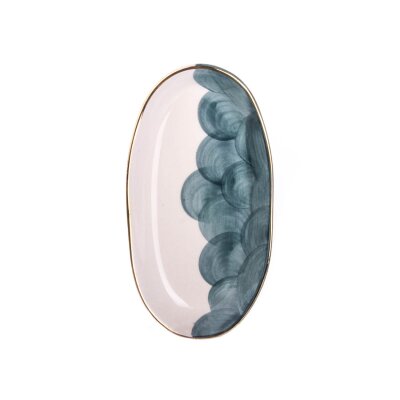 Marianna Bulut Küçük Boy Kayık Tabak Turkuaz - MARIANNA