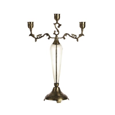 Marianna Erina Luster Smoke Şamdan 3'lü 50 Cm - MARIANNA