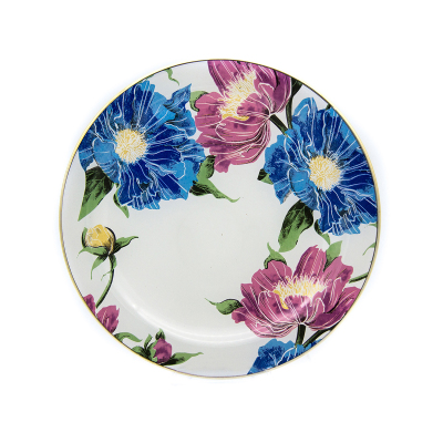 Marianna Flower Beyaz Cam Servis Tabağı 3'lü - MARIANNA