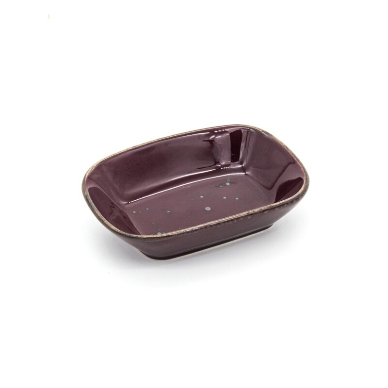 Marianna Kare Kayık Tabak Mürdüm 12 Cm - 1
