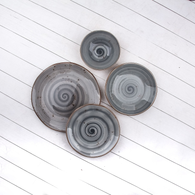 Marianna Organik Form Gri 24 Parça 6 Kişilik Yemek Takımı - MARIANNA