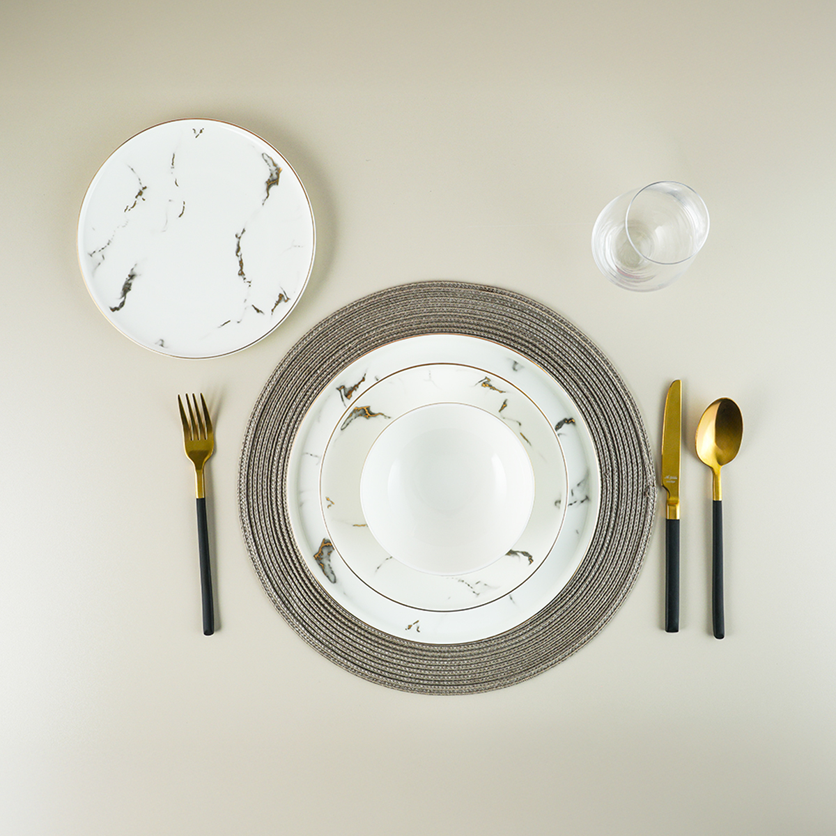 Massimo Marble 24 Parça 6 Kişilik Yemek Takımı - MASSIMO