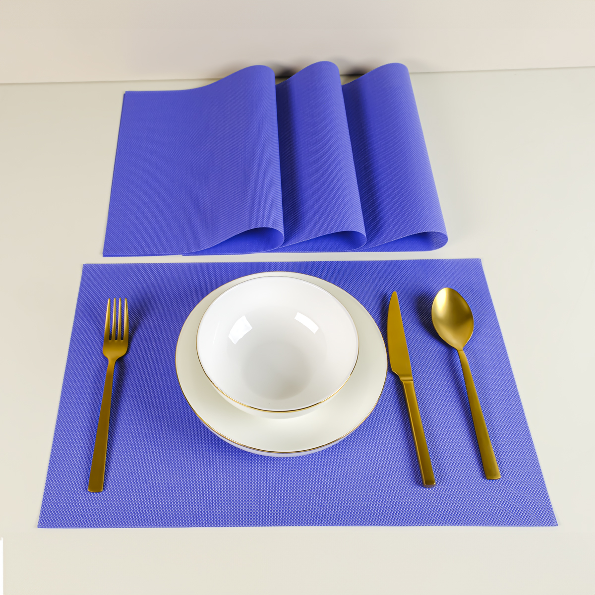 Maxstyle Harmony Bluebell 4 Parça Amerikan Servis Seti 30x45 cm - MAXSTYLE
