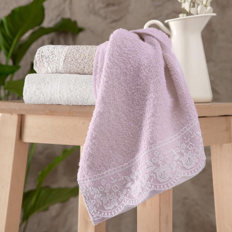 Maxstyle Menekşe Pamuk Güpürlü 3 Parça Mutfak Havlusu 30x50 cm - 1