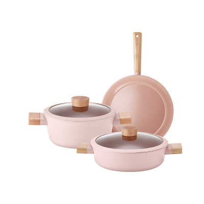 Neoflam Blossom Tencere Ve Tava Seti 5 Parça - NEOFLAM