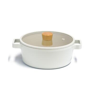 Neoflam Fika Cam Kapaklı Alüminyum Döküm Tencere 22 Cm - NEOFLAM