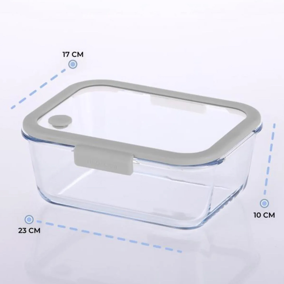 Neoflam Fika Glace Vakumlu Cam Saklama Kabı 1200 ML Gri - NEOFLAM