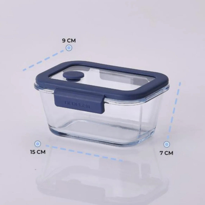 Neoflam Fika Glace Vakumlu Cam Saklama Kabı 460 ML Mavi - NEOFLAM