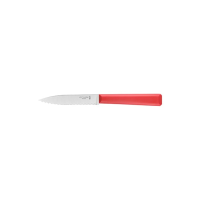 Opinel Essential Tırtıklı Kırmızı Soyma Bıçağı 10 cm - OPINEL