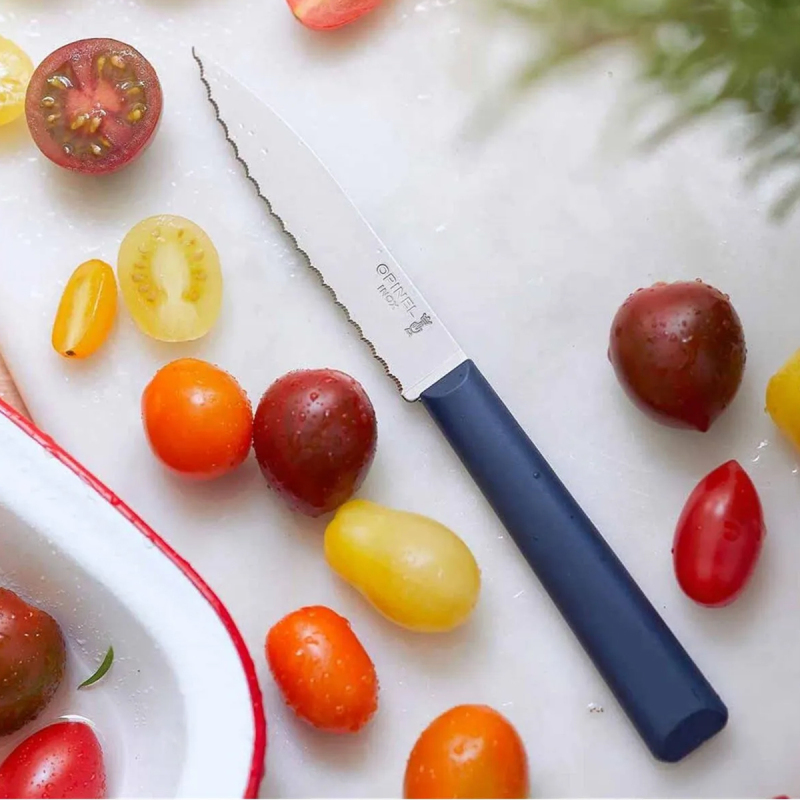 Opinel Essential Tırtıklı Mavi Soyma Bıçağı 10 cm - 1