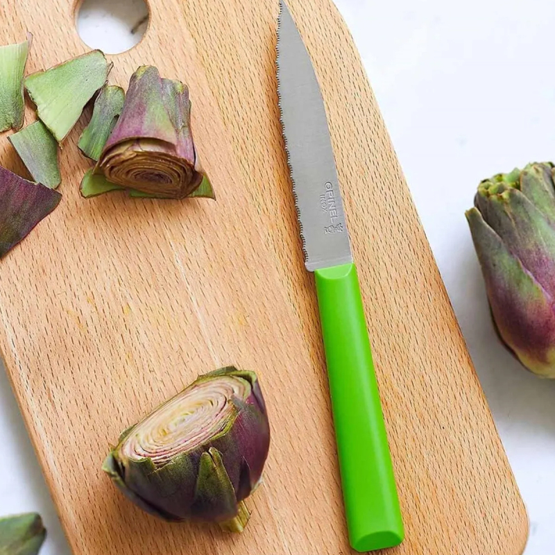 Opinel Essential Tırtıklı Yeşil Soyma Bıçağı 10 cm - 3
