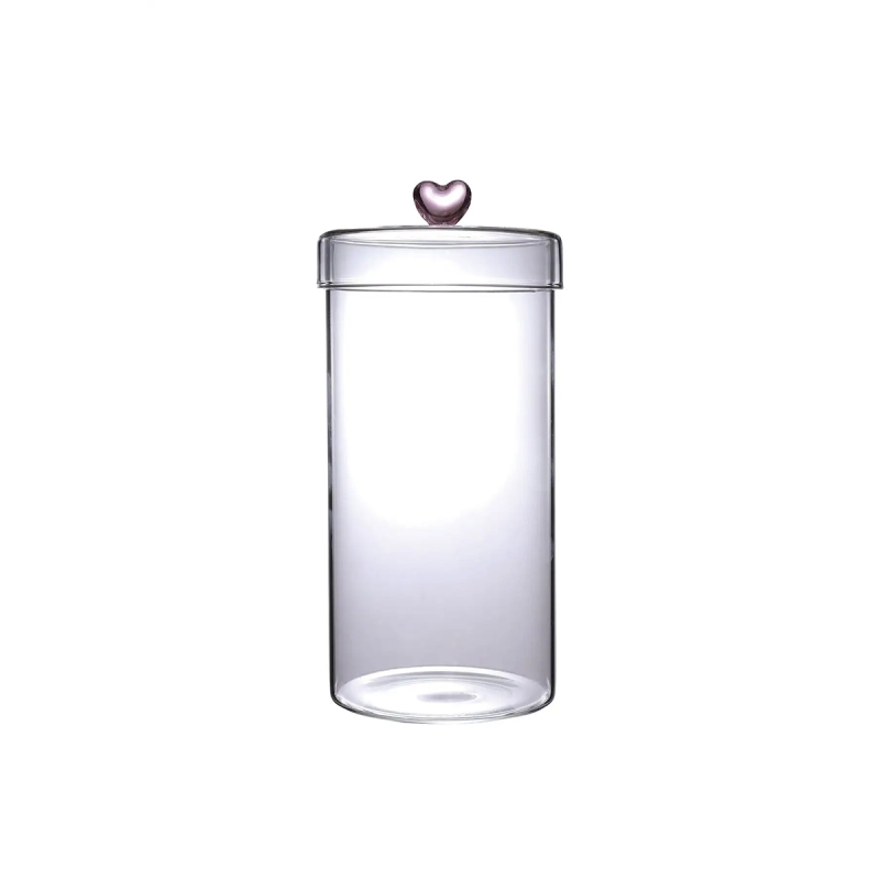 Perotti Hearts Borosilikat Cam Kavanoz 1150 ml 10x18 cm - 4