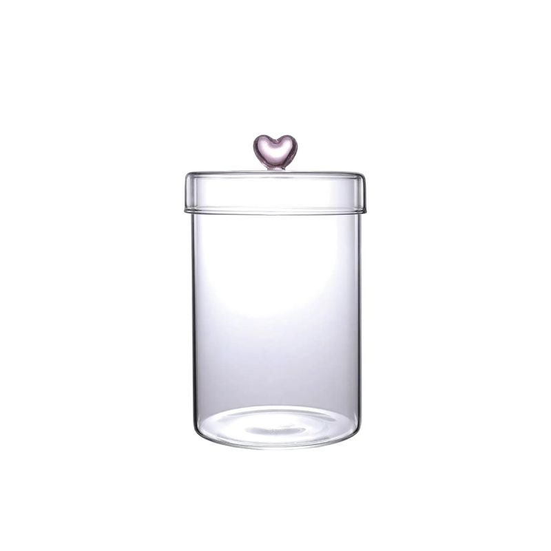 Perotti Hearts Borosilikat Cam Kavanoz 950 ml 10x15 cm - 5