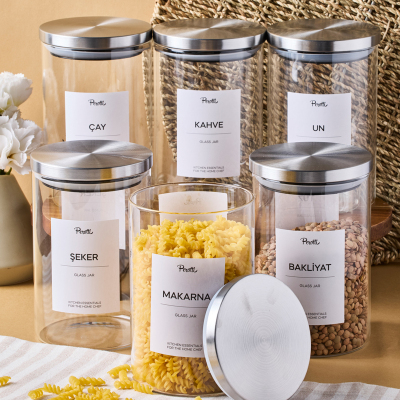 Perotti Layton 6 Parça Cam Kavanoz Seti 1000 ml - PEROTTI