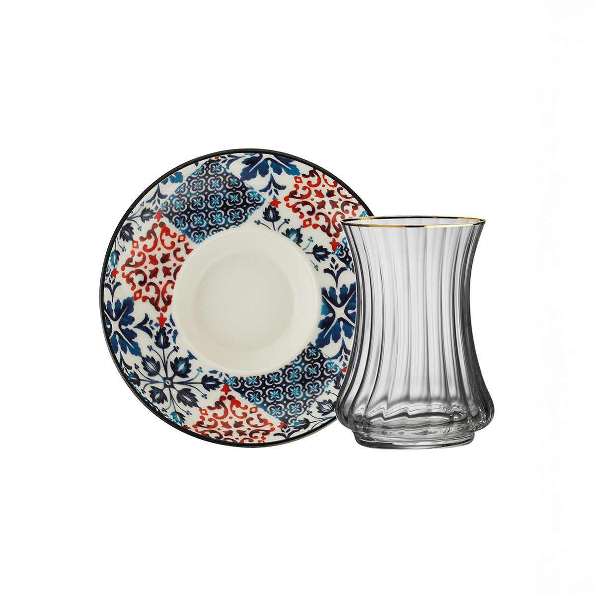 Sandro Moreno 1898 Lizbon Optik 12 Parça 6 Kişilik Çay Seti 150 ml - SANDRO MORENO