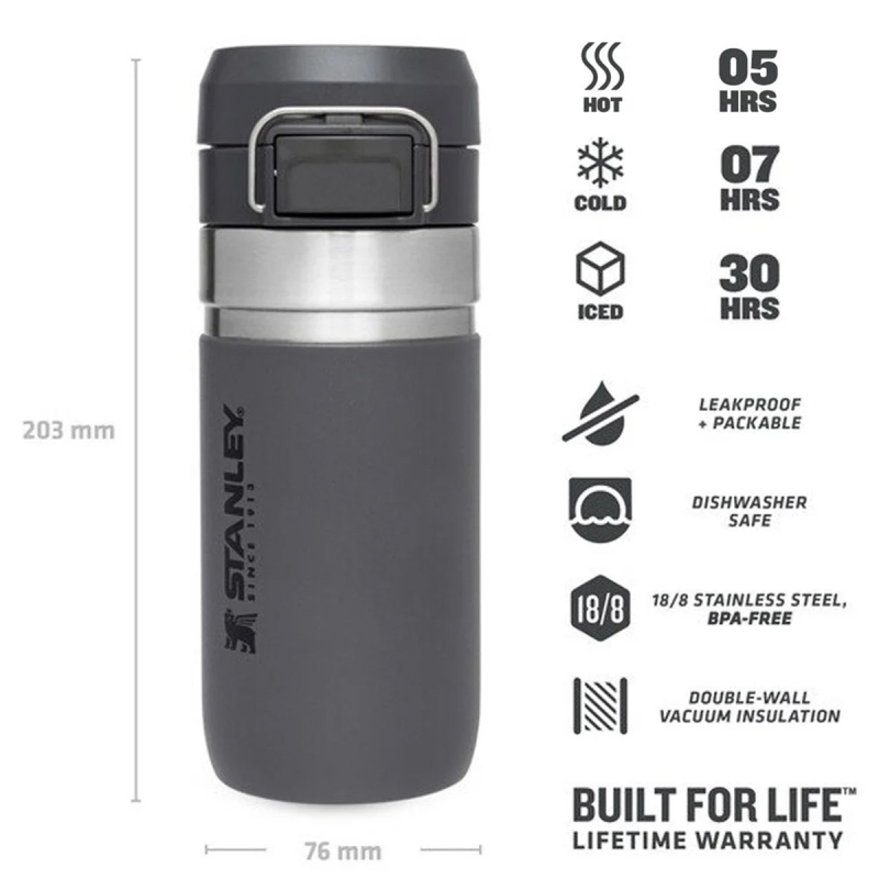 Stanley The Quick Flip Çelik Termos Füme 0.47 Litre - 2
