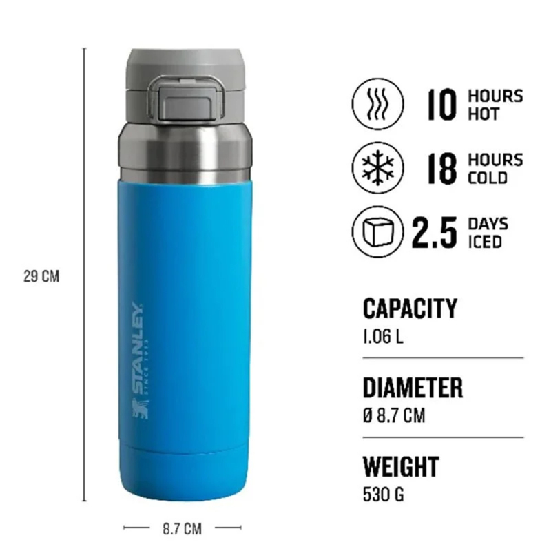 Stanley The Quick Flip Çelik Termos Mavi 1.06 Litre - 2