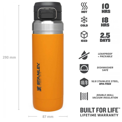Stanley The Quick Flip Çelik Termos Safran 1.06 Litre - 2