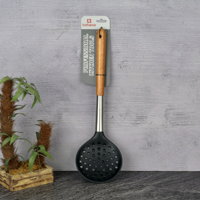 Tohana Ahşap Saplı Silikon Kevgir - TOHANA