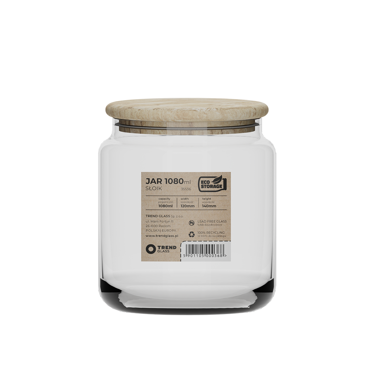 Trendglass Eko Kavanoz 35536 1080 Ml - TRENDGLASS