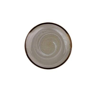 Tulu 15 Cm Klasik Düz Tabak Kristal İnci Beyaz - TULU