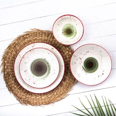 Tulu 24 Parça Yemek Seti Galaxy Kırmızı - TULU